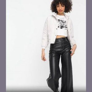 Violet Romance Size 4 Womens Quilted Short Jacket Coat in Stone